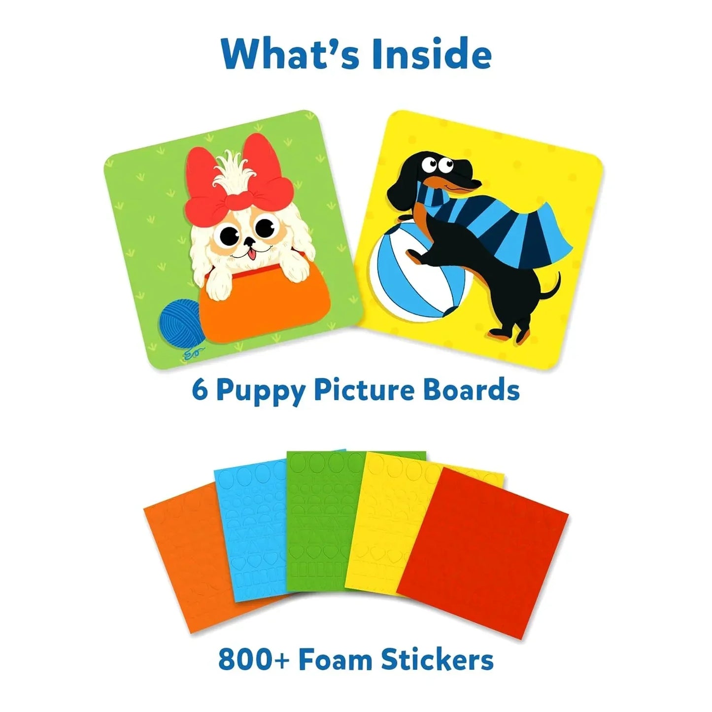 Skillmatics Art Activity - Fun With Foam Puppies, No Mess Sticker Art For Kids, Craft Kits, Diy Activity, Gifts For Boys & Girls Ages 3, 4, 5, 6, 7, Travel Toys, Multicolor - Jaiman Toys