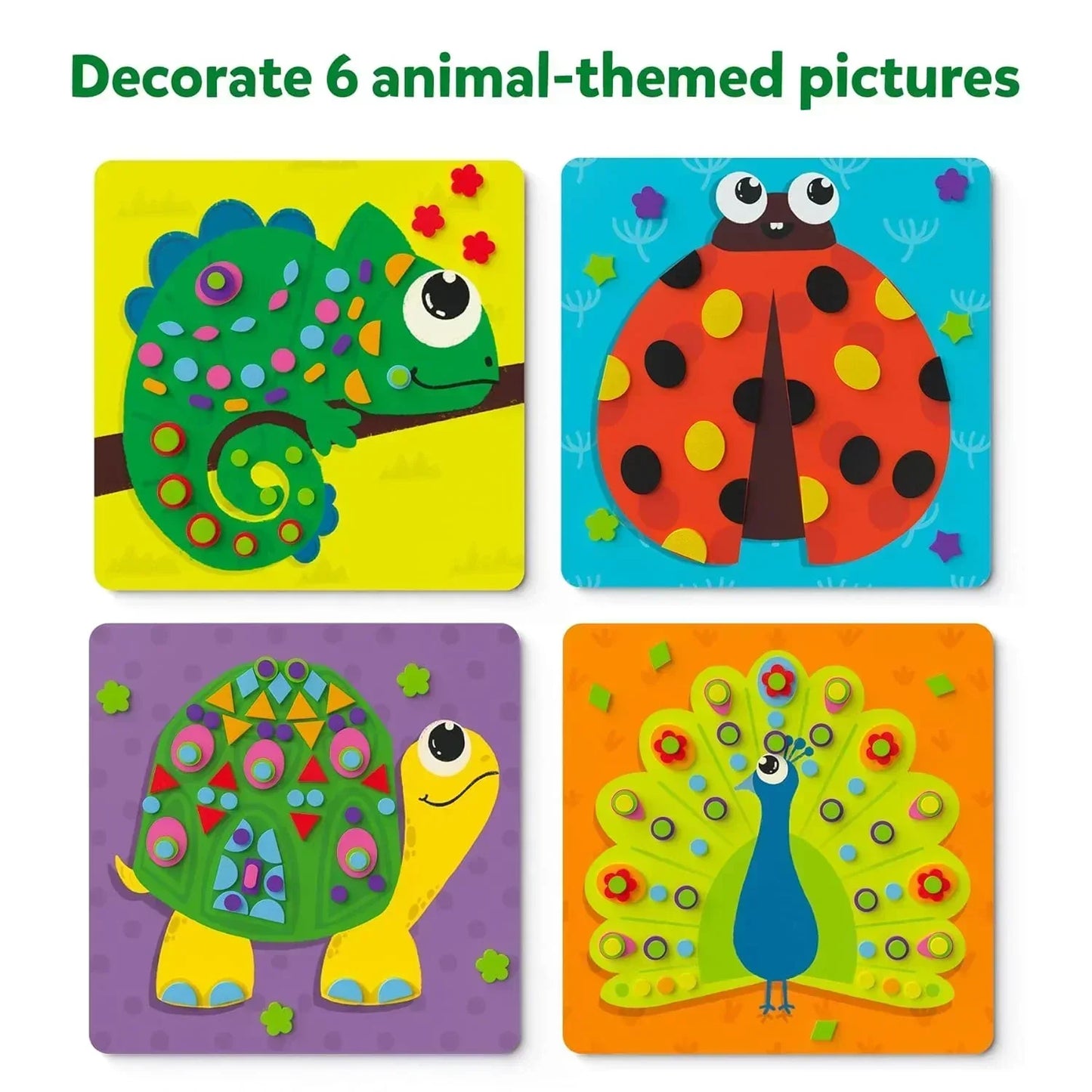 Skillmatics Art Activity - Fun with Foam Animals, No Mess Sticker Art for Kids, Craft Kits, DIY Activity, Gifts for Boys & Girls Ages 3, 4, 5, 6, 7, Travel Toys, Multicolour - Jaiman Toys