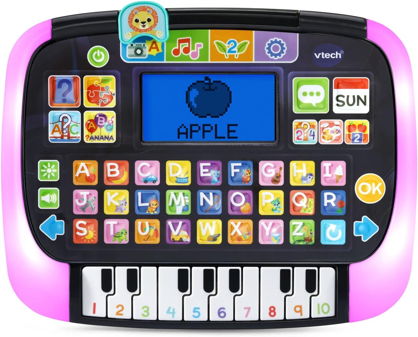 VTech Little Apps Light-Up Tablet | Interactive Educational Learning Tablet with Light-Up Screen, Piano Keys, ABC, Numbers, Music & Games for Kids