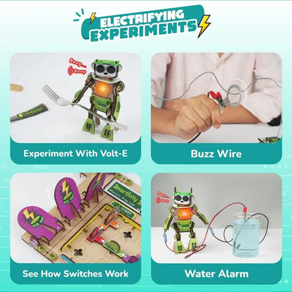 Smartivity Electricity Kit for Kids 8-14 | DIY Circuit & Robot Science Project with Light & Sound - Jaiman Toys