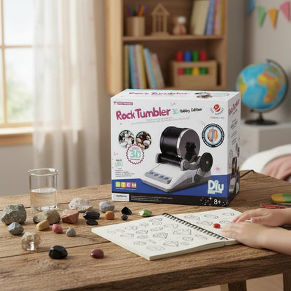 Rock Polishing Machine DIY Electric Stone Polisher Educational Gemstone Kit for Children 8+, Beginners, Home, Classroom, Grinder - EU | Other Lapidary Materials Rocks Fossils & Minerals | DIY KIT