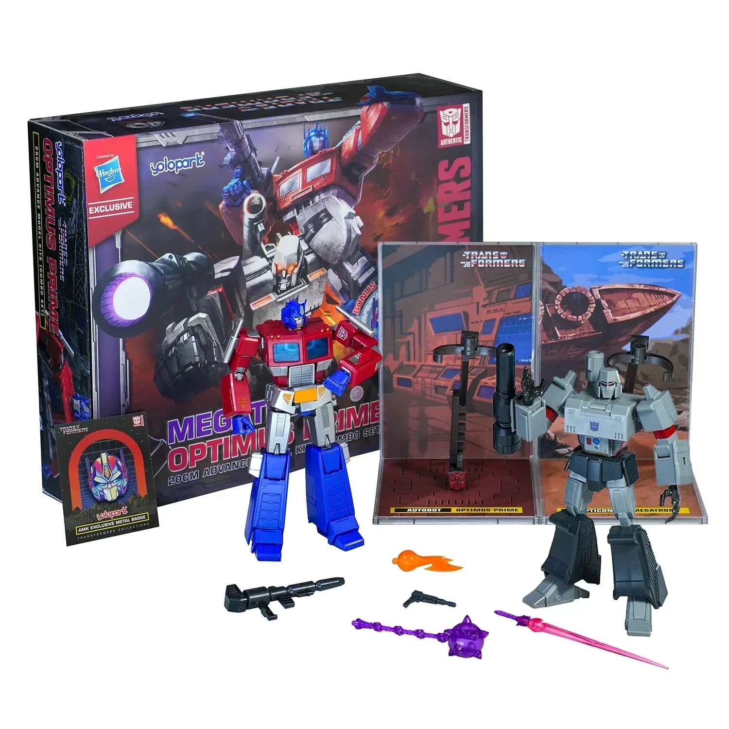 Transformers Yolopark X Optimus Prime & Megatron Combo Pack Collectible Action Figure (Advanced Model Kit) - Jaiman Toys