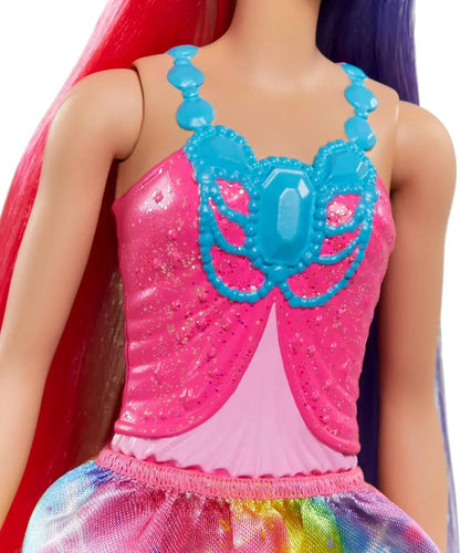 Barbie Dreamtopia Princess Doll 11.5-Inch | Two-Tone Fantasy Hair with Styling Accessories | Ages 3+