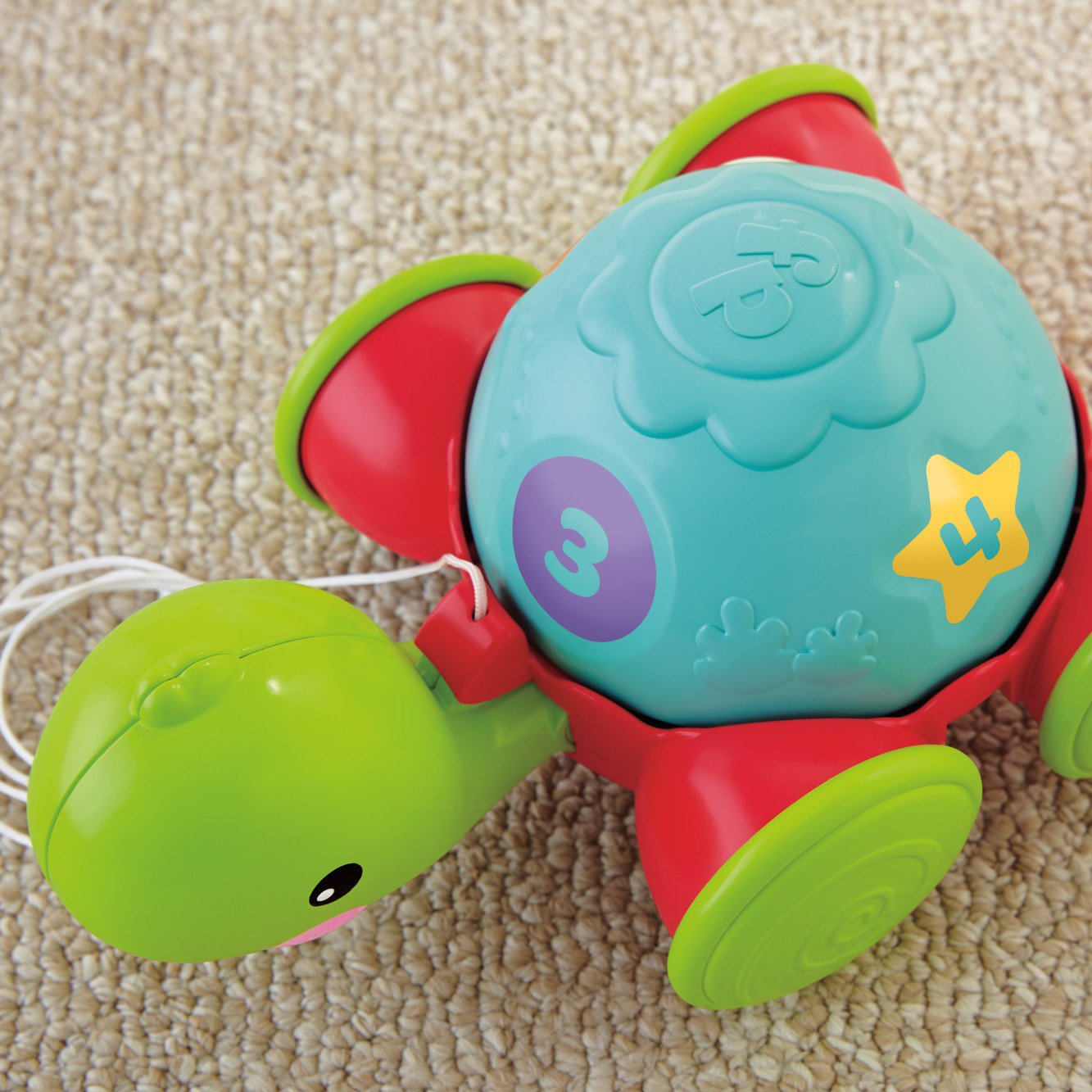Fisher-Price Pull-Along Turtle Toddler Toy | Shape Sorting, Pull & Walk Activity Toy | Educational Learning Toy for Babies 12 Months+