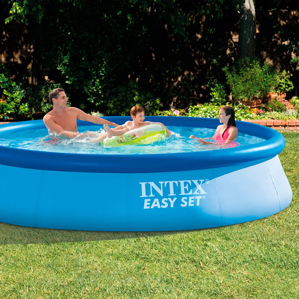 Intex Easy Set Swimming Pool 28130 – 12 ft x 30 in (366 × 76 cm) Inflatable Family Pool | Quick Setup Backyard Pool