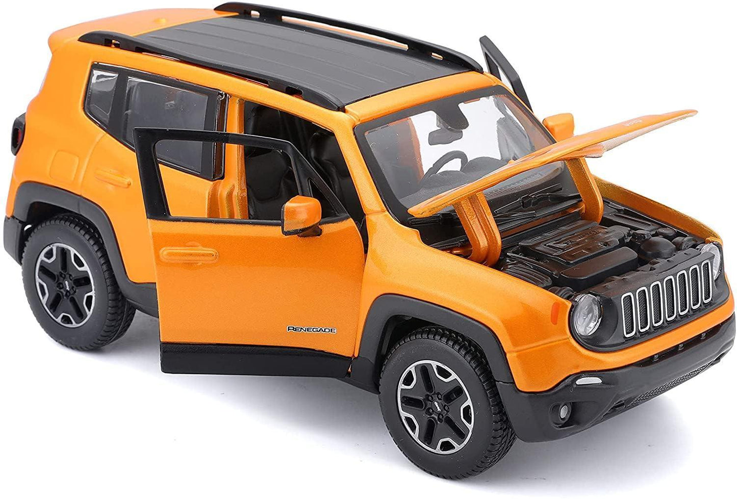 Maisto 1:24 Scale Die‑Cast Model – 2017 Jeep Renegade SUV (Metallic Orange with Black Roof, Special Edition) - Jaiman Toys