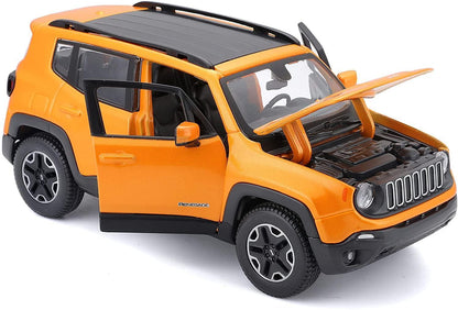 Maisto 1:24 Scale Die‑Cast Model – 2017 Jeep Renegade SUV (Metallic Orange with Black Roof, Special Edition) - Jaiman Toys