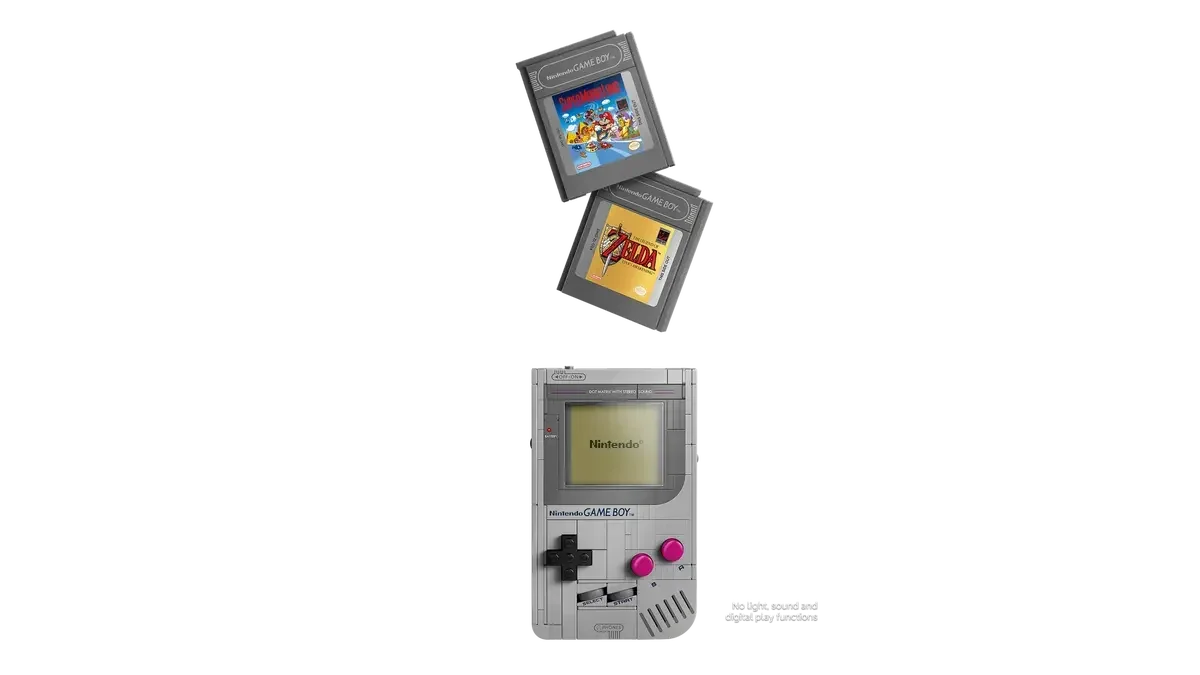 LEGO 72046 Game Boy Building Set for Adults | Retro Nintendo Collectible Model with The Legend of Zelda & Super Mario Game Paks (421 Pieces)