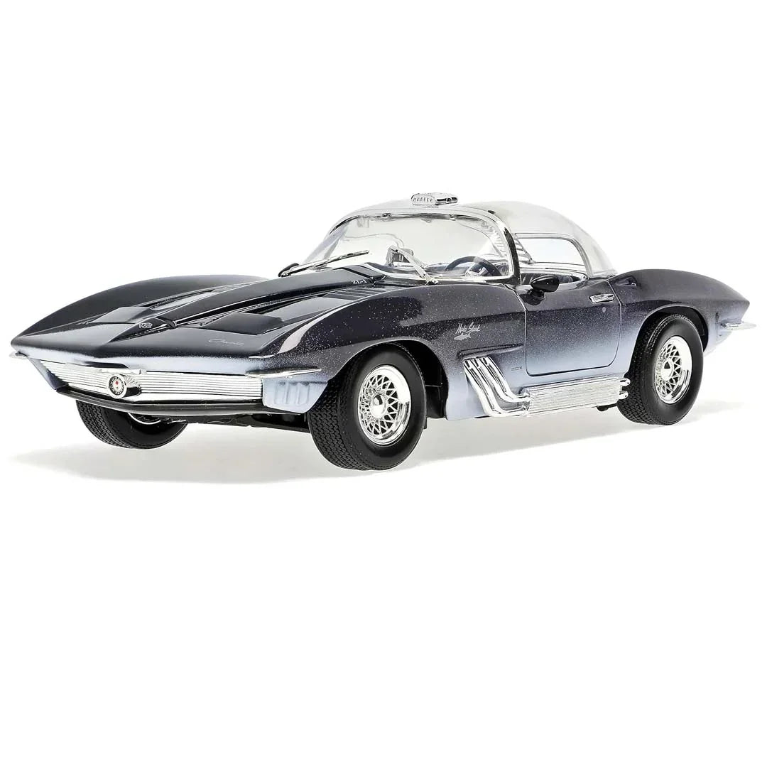 Motormax Corvette Mako Shark Concept 1961 – 1:18 Scale Diecast Model Car – Iconic Two-Tone Blue Design – Perfect Gift for Collectors & Car Enthusiasts - Jaiman Toys