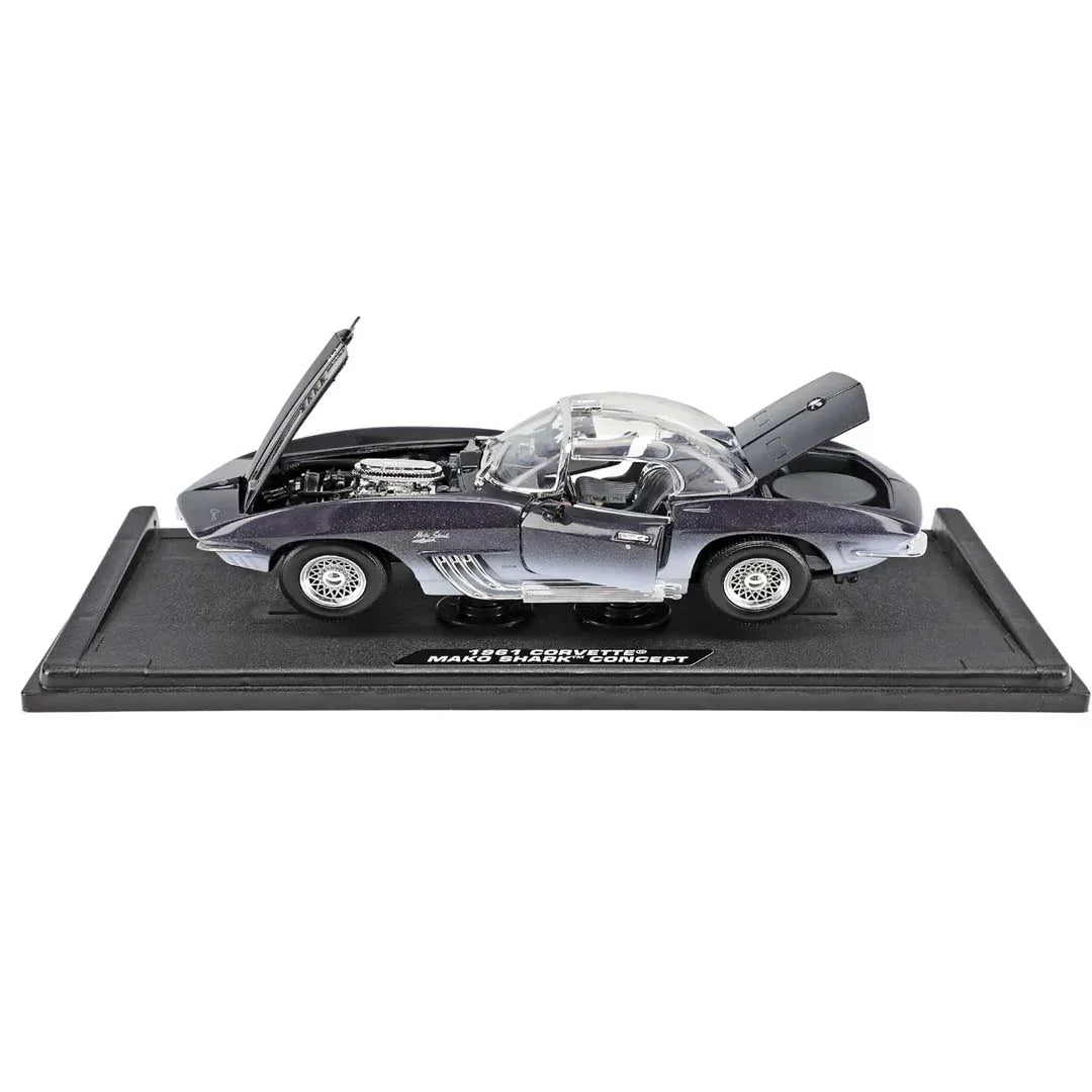 Motormax Corvette Mako Shark Concept 1961 – 1:18 Scale Diecast Model Car – Iconic Two-Tone Blue Design – Perfect Gift for Collectors & Car Enthusiasts - Jaiman Toys