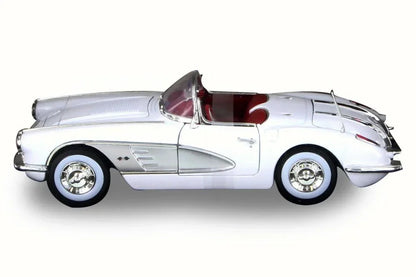 1958 Chevrolet Corvette White 1:18 Diecast Car Model - Jaiman Toys