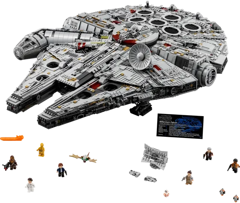 LEGO Star Wars Ultimate Millennium Falcon 75192 Expert Building Kit and Starship Model, Best Gift and Movie Collectible for Adults (7541 Pieces)