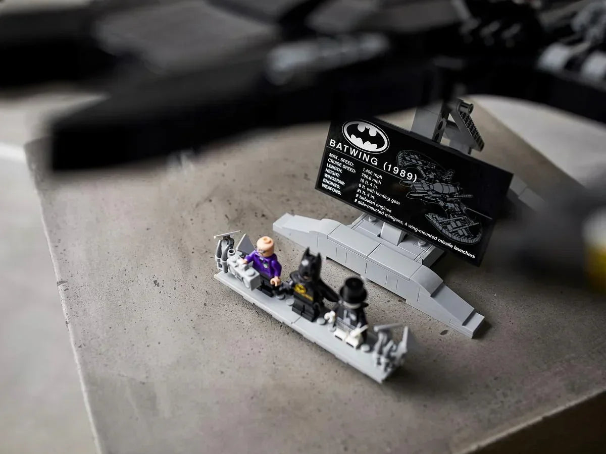 LEGO DC 76161 Batman 1989 Batwing – Buildable Superhero Display Kit