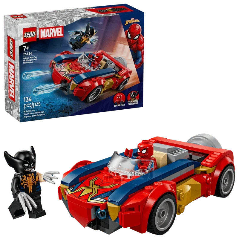LEGO® 76336 Marvel Spider-Man Car vs. Venomized Wolverine | 134 Pieces | Ages 7+