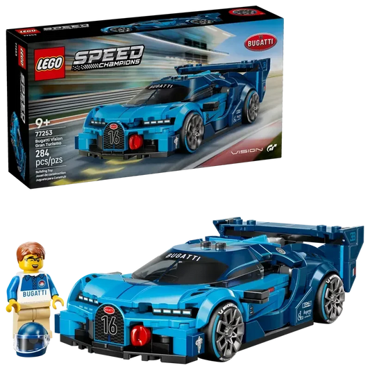 LEGO® 77253 Speed Champions Bugatti Vision GT Hyper Sports Car | Buildable Supercar Model With 1 Minifigure  | Ages 9+