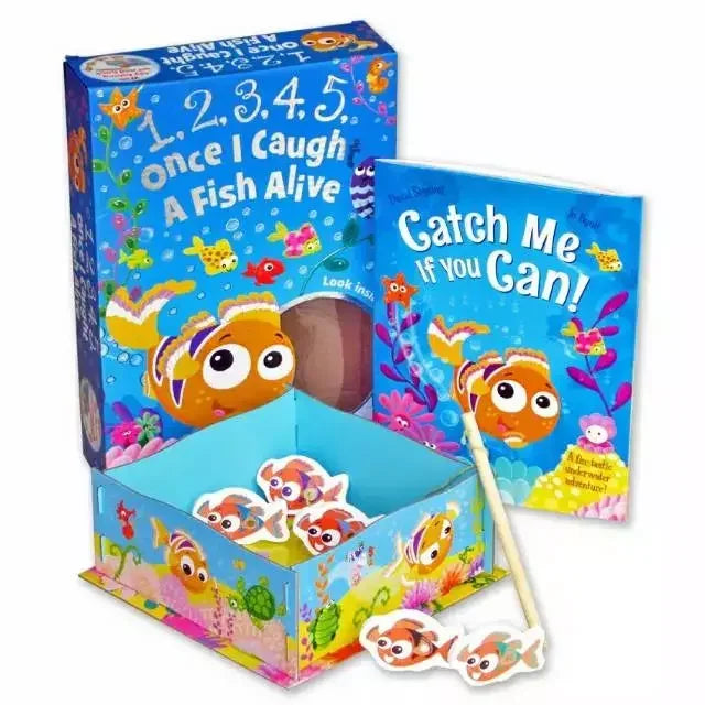 1 2 3 4 5 Once I Caught a Fish Alive Storybook and Fishing Game Set by Igloo Books - Jaiman Toys