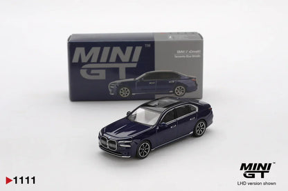 Mini GT  1:64 Scale BMW i7 xDrive60 Tanzanite Blue + The Honda Civic Type R 2023 for Honda Thanks Day Vietnam Die-Cast Model Cars| Duo Set