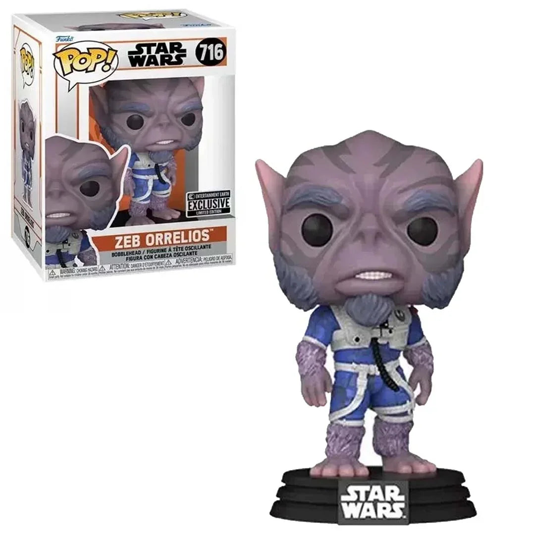 Funko POP! Collectible Action Figure Star Wars Mandalorian Exclusive Zeb Orrelios Figure #716 + Protector - Jaiman Toys