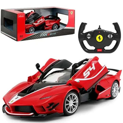 RASTAR 1:14 Scale Ferrari FXX-K Evo Remote Control Car – Officially Licensed RC Supercar with Full-Function Control, LED Lights & High-Speed Performance Racing (Electric Hobby Toy) - Jaiman Toys