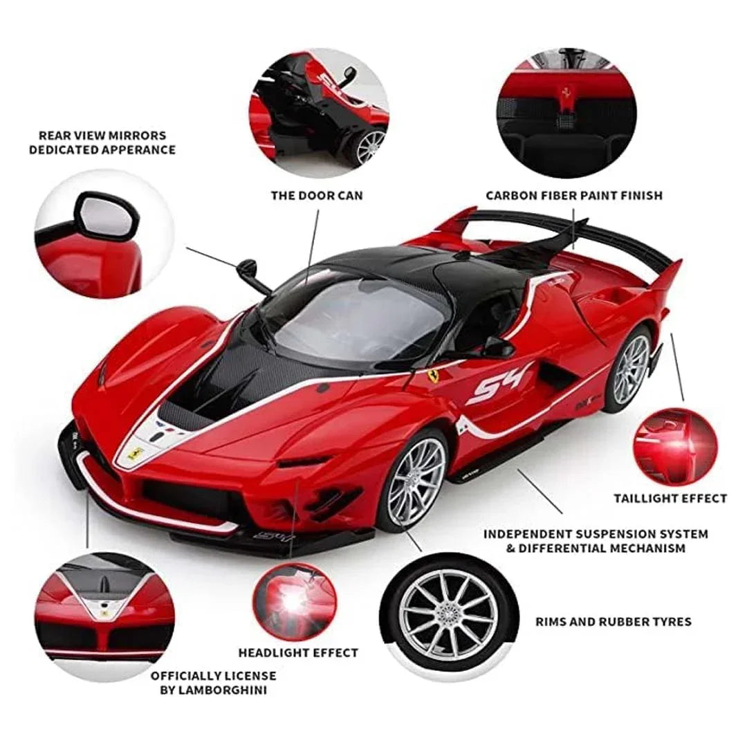 RASTAR 1:14 Scale Ferrari FXX-K Evo Remote Control Car – Officially Licensed RC Supercar with Full-Function Control, LED Lights & High-Speed Performance Racing (Electric Hobby Toy) - Jaiman Toys