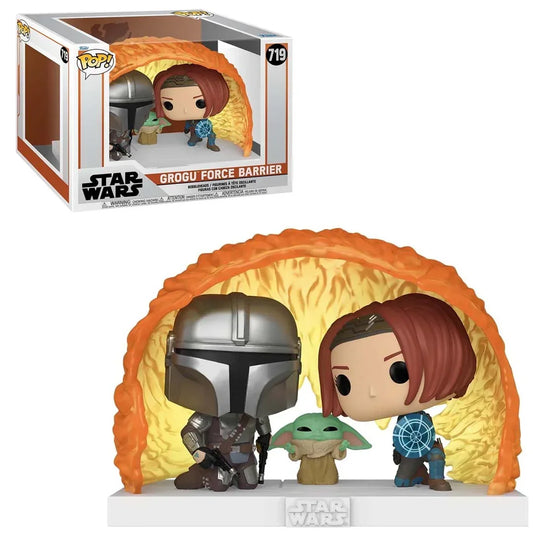 Funko Pop! Moments: The Mandalorian - Barrera de la Fuerza Grogu Collectible Action Figure - Jaiman Toys