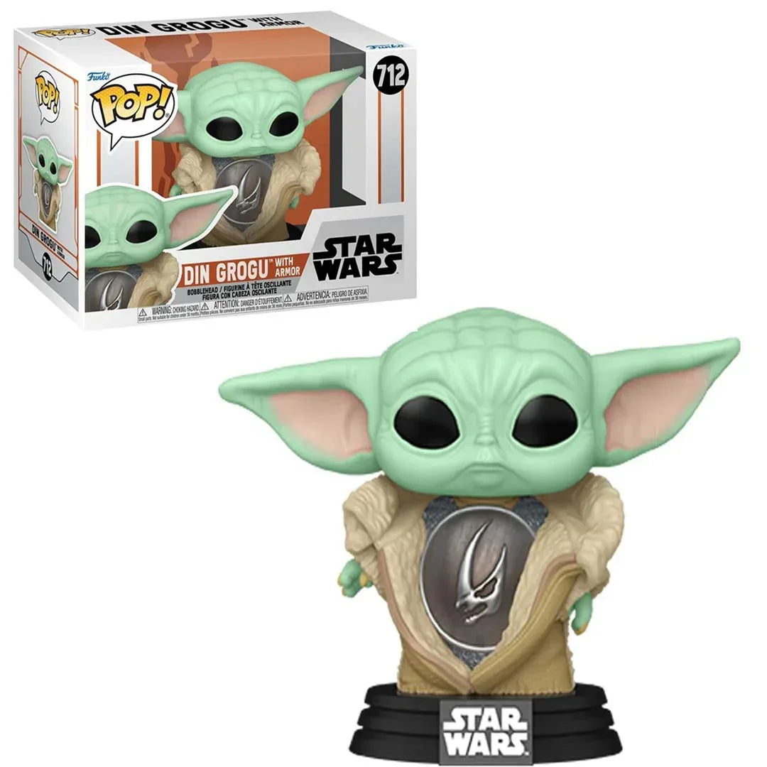 Funko POP! Collectible Action Figure Din Grogu con Armor 712 - Star Wars Collectible Action Figure - Jaiman Toys