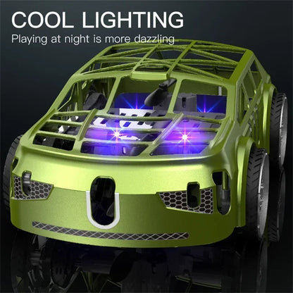 SG900PRO Dual-Mode 2-in-1 Flying Car Drone – RC Air + Ground Vehicle with LED Lights (Green)