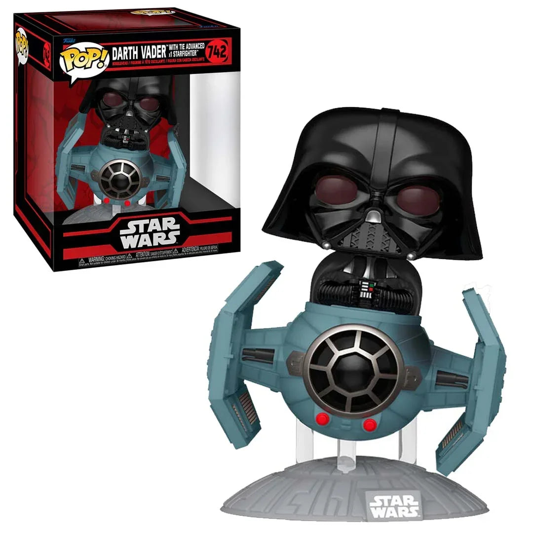 Funko Pop! Collectible Action Figure Rides Deluxe Star Wars Darth Vader with Tie Advanced Starfighter - Jaiman Toys