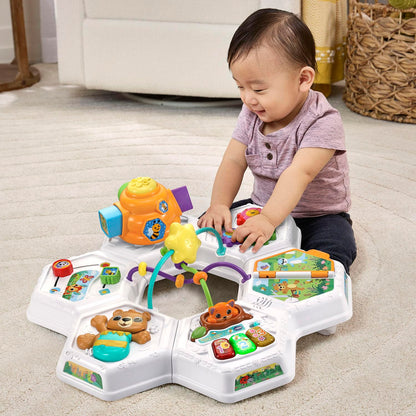 VTech Buzz and Learn Activity Table | Interactive Learning Activity Center with Lights, Sounds & Music | Blue