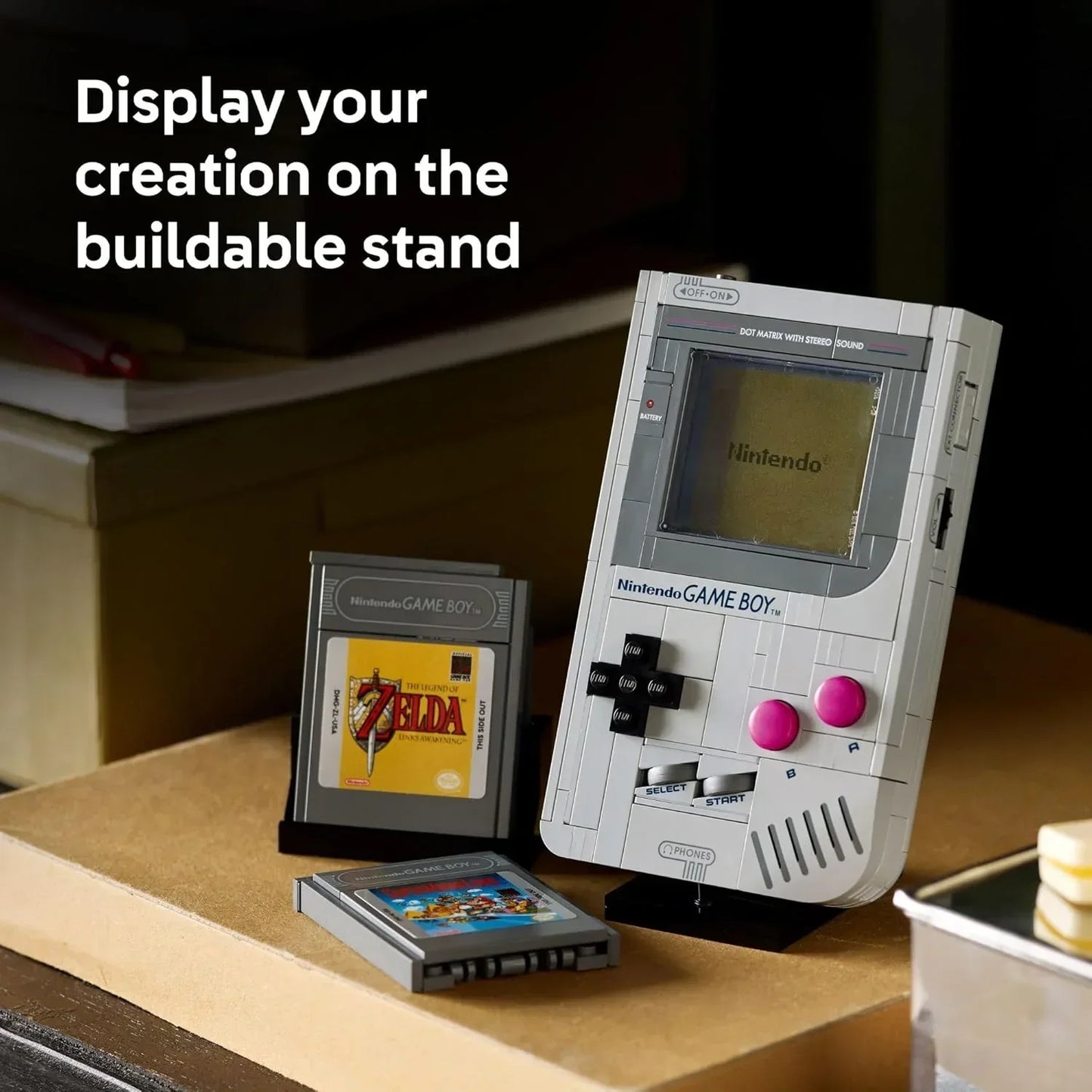 LEGO 72046 Game Boy Building Set for Adults | Retro Nintendo Collectible Model with The Legend of Zelda & Super Mario Game Paks (421 Pieces)