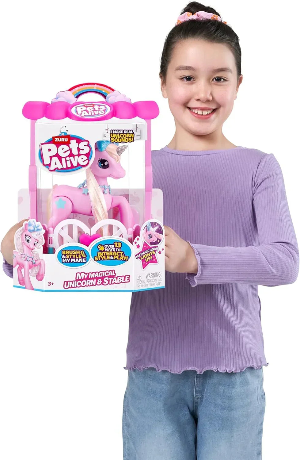 Pets Alive My Magical Unicorn and Stable Battery Powered Interactive Robotic Toy Playset by ZURU - Jaiman Toys