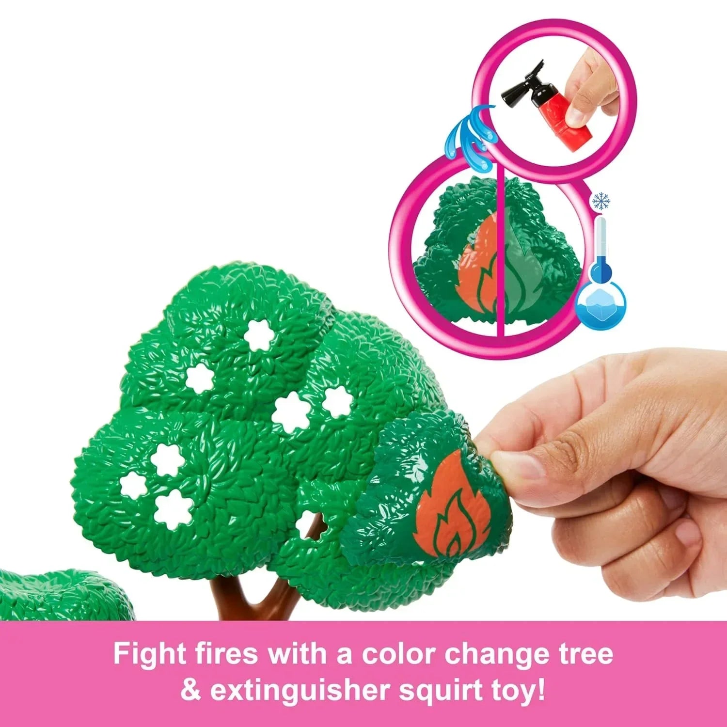 Barbie Careers Firefighter Doll & Playset with Fire Station & Tree, 2 Pets, Color-Change & 10+ Accessories Including Fire Extinguisher Squirt Toy - Jaiman Toys
