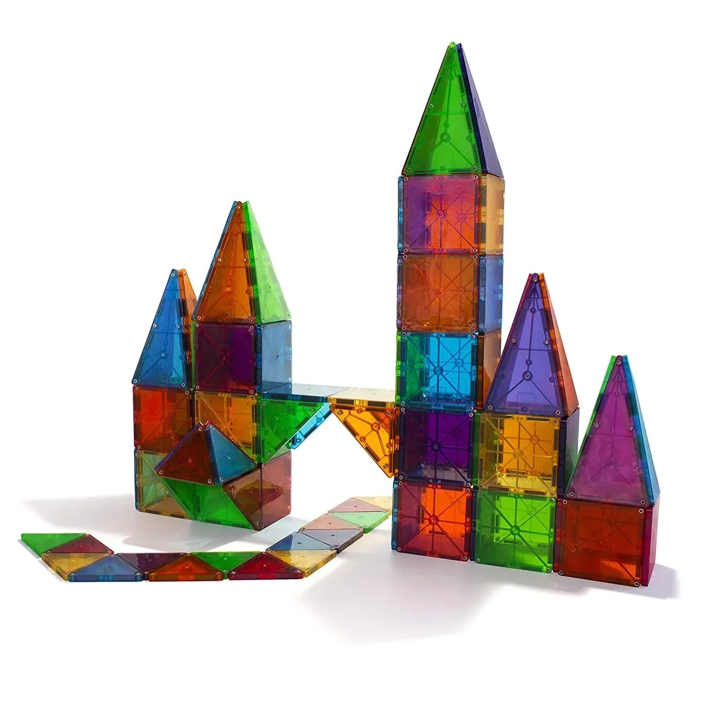Magna-Tiles 100 Pcs Magnetic Building Toys, Multi Color - Jaiman Toys