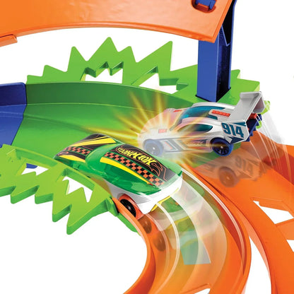 Hot Wheels Extreme Loop Circuit Set – 2 Cars, High-Speed Loops, Easy Storage! - Jaiman Toys