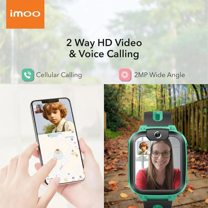 IMOO Watch Phone Z1 Kids Smart Watch, 4G Kids Smartwatch Phone with Long-Lasting Video & Phone Call, Kids GPS Watch with Real-time Locating & IPX8... (Dark Green) - Jaiman Toys
