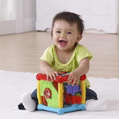 VTech Busy Learners Activity Cube | Interactive Learning Cube with Lights, Sounds, Music & Educational Activities | Multi-Color