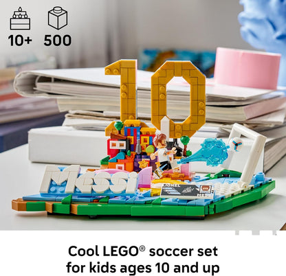 LEGO 43011 Editions Lionel Messi – Soccer Highlights - Building Set for Boys & Girls, Ages 10+ - Collectible Soccer Gift with Plaque - Kids Bedroom or Shelf Decor - 43011