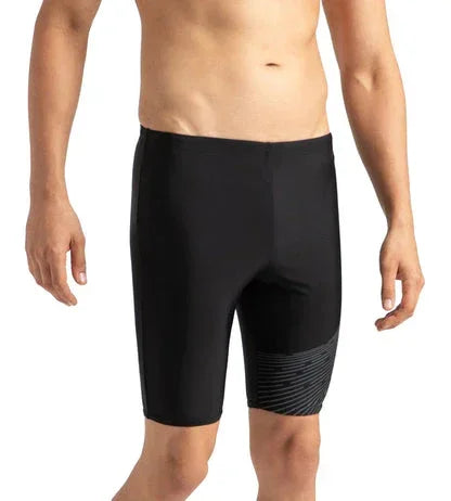 Speedo Men’s Endurance 10 Medley Logo Jammer – Black & USA Charcoal| Chlorine Resistant, UPF 40+ Sun Protection - Jaiman Toys