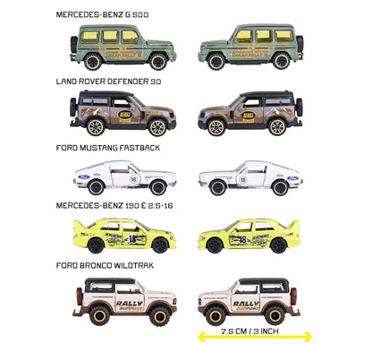 Majorette CastHeads Die-Cast Car Set (5 Cars) | Off-Road & Rally Vehicles | Metal Body | 1:64 Scale | 3+ Years