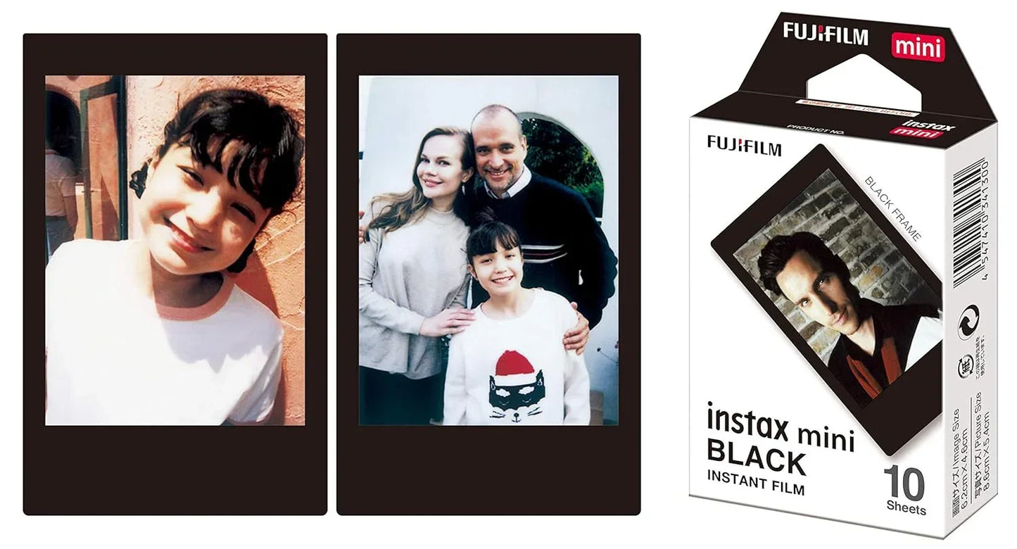 Fujifilm Instax Mini Designer Film – Black Frame Edition (10 Sheets) - Jaiman Toys