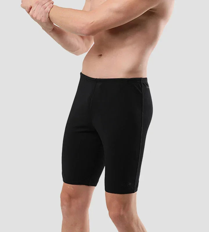 Speedo Men's Endurance+ Essential Jammer Swimwear –Black | Chlorine Resistant & UPF 40+ Sun Protection - Jaiman Toys