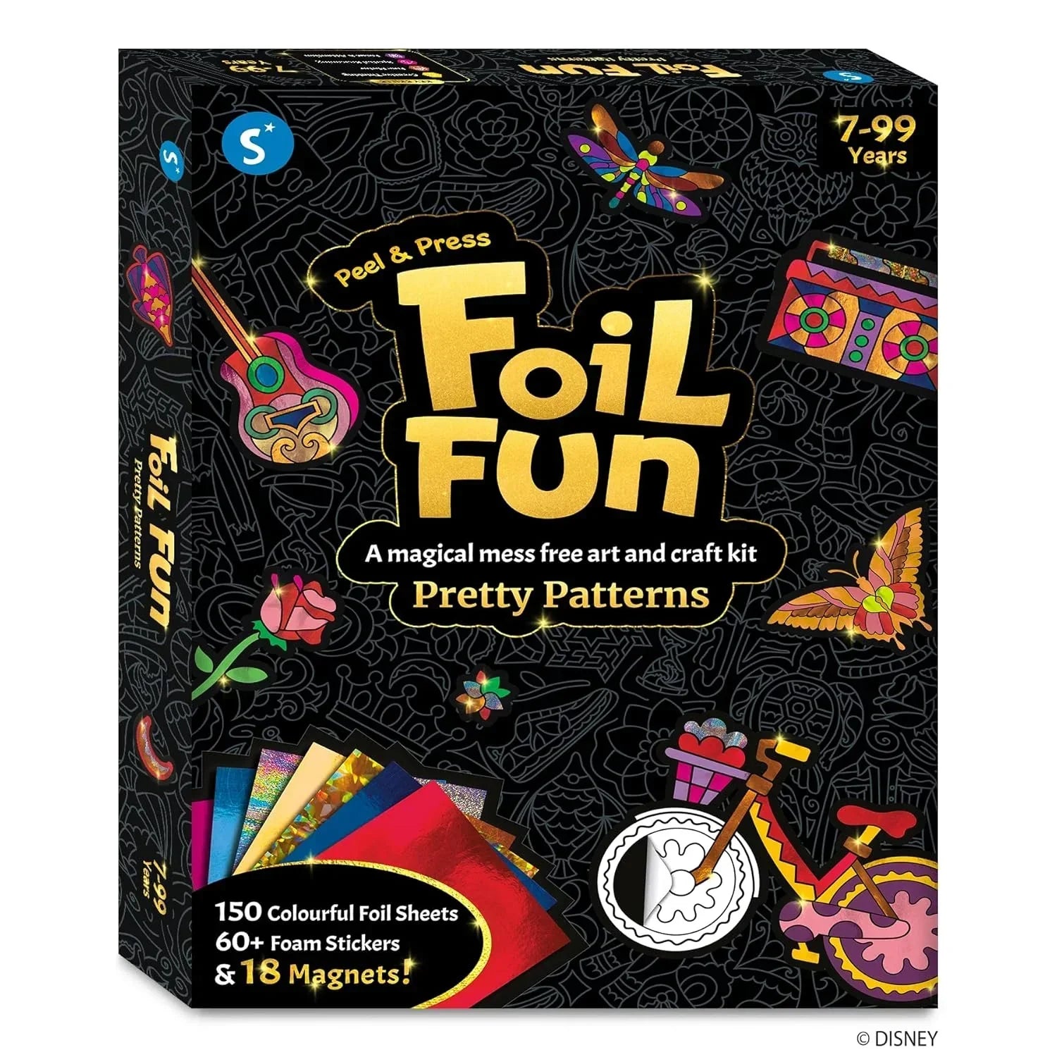 Skillmatics Art & Craft Activity - Foil Fun Pretty Patterns, Mess-Free Art, Magnets & Supplies, DIY Colorful Creative Activity, Craft Kits, Gifts for Kids, Teens, Adults, Families - Jaiman Toys