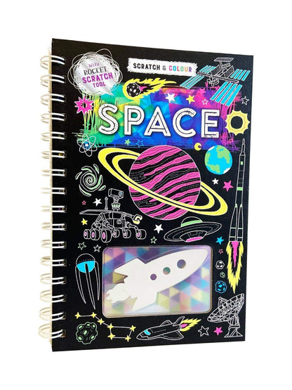 Scratch & Colour: Space – Explore the Cosmos in Vibrant Colors! (Hardcover by Autumn) - Jaiman Toys