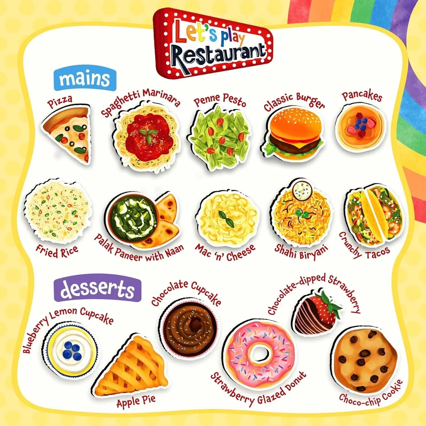 Skillmatics Pretend Play Playset - Restaurant Playset, 30+ Magnetic Food Items for Child's Play, Restaurant Toys, Back-to-School Kitchen Accessories, Gifts for Kids, Toddlers, Ages 3, 4, 5, 6, 7, 8 - Jaiman Toys