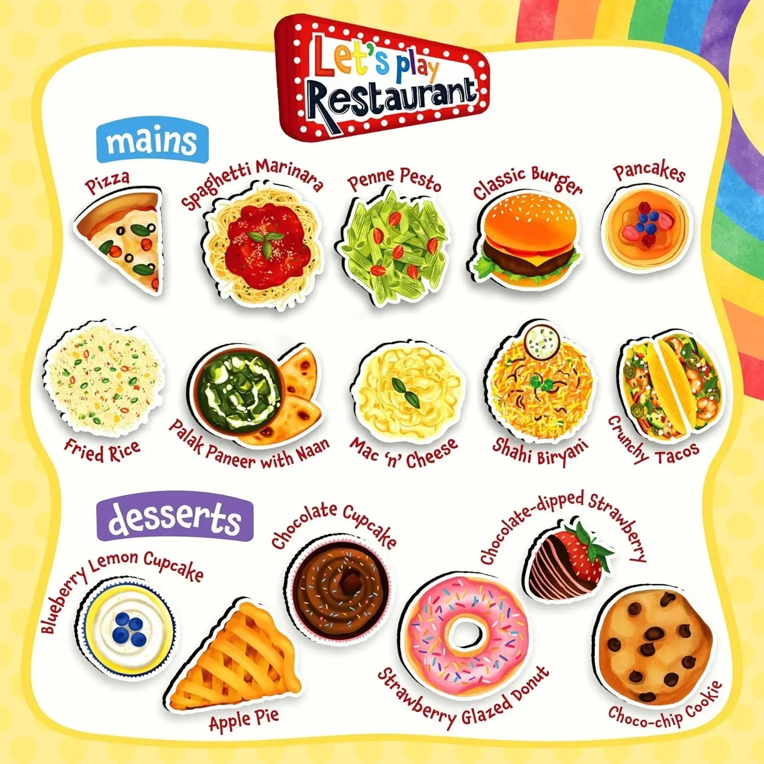 Skillmatics Pretend Play Playset - Restaurant Playset, 30+ Magnetic Food Items for Child's Play, Restaurant Toys, Back-to-School Kitchen Accessories, Gifts for Kids, Toddlers, Ages 3, 4, 5, 6, 7, 8 - Jaiman Toys