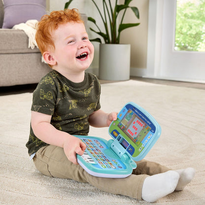 VTech Swipe and Learn Smarties Laptop | Interactive Educational Learning Laptop with ABC Keyboard, Piano Keys, Games & Music for Toddlers, Blue