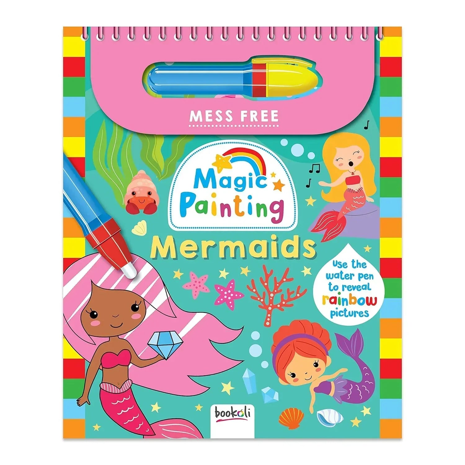 Magic Painting: Mermaids – Bring an Underwater World to Life! (Spiral-bound by Bookoli) - Jaiman Toys