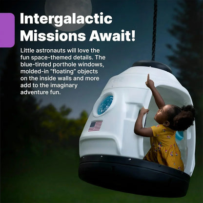 Step2 Space Capsule Swing – Rocketship Outdoor/Indoor Swing for Kids Aged 3–7, 2-Seater - Jaiman Toys