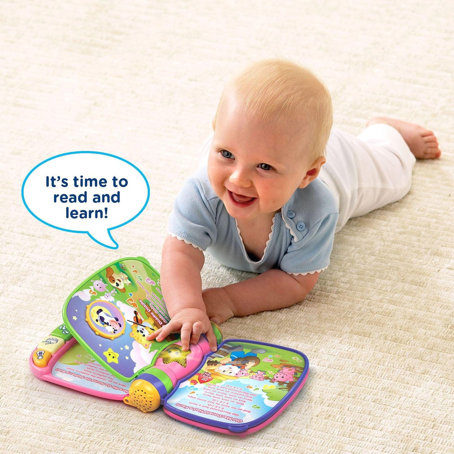 VTech Musical Rhymes Book | Interactive Learning Book with Songs, Lights, Instrument Buttons & Nursery Rhymes | Pink