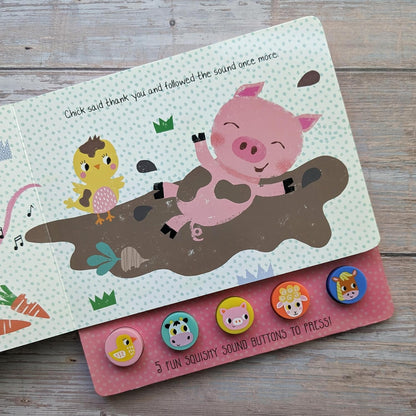 North Parade What Did Chick Hear? Press and Play Sound Book for Kids | Interactive Animal Sound Board Book